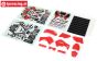 LOS260000 PROMOTO Kunst. delen-stickers rood, set