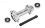 MX007-S PROMOTO Alu wiel as achter Zilver, set