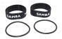 SAM4811Z Samba uitlaat ringen Ø60-Ø70 Zwart, Set