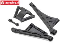 LOS-4153 LOSI 5IVE-TG Chassis steun, plaat, set