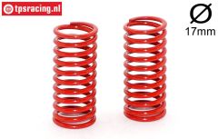 FG10183 Schokdemper veer rood Ø17-Ø2,4-L48, 2 St.