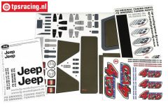 FG46155 Stickers Jeep 4WD, Set