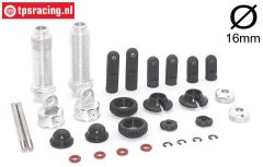 FG7202 Tuning Schokdemper Ø16-L130 mm, Set
