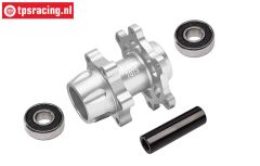 MX006-S PROMOTO Alu wiel as voor zilver, set