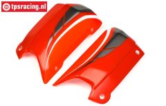 HPI102238 Kap zij deel Rood/Wit/Grijs, Set