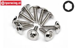 HPIZ489 Inbus flens-parker flens kop Ø2,6-L10 mm, 10 St.