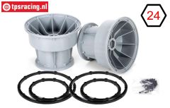 LOS45013 LOSI MTXL Velgen Grijs, Set