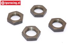 TPSB3227/06 Aluminium Wielmoer Gun-Metal 25 mm, 4 st.