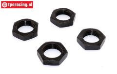 TPSB3227/02 Aluminium Wielmoer Zwart 25 mm, 4 st.