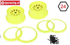 LOSB7035 Velgen Neon-Geel Ø120-B60 mm, Set