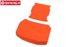 LOS-4008 LOSI 5IVE-T 3.0 Motorkap-dak panelen oranje, set
