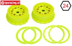 PRO287802 LOSI 5IVE-T 3.0 velgen geel, set