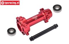 MX007-R PROMOTO Alu wiel as achter Rood, set