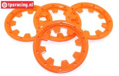 MM1800/NE MADMAX Beadlock Neon Rood Ø120 mm, 4 st.
