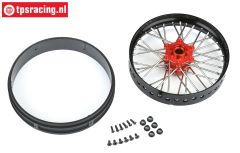 PRO283600T2 Pro-Spec V2 alu voor velg rood/zwart, set