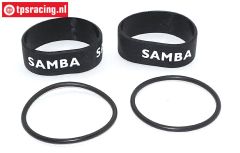 SAM7112Z Uitlaat bevestiging Ø50-Ø60 mm Zwart, Set.