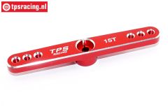 TPS0850/04 Aluminium Servo hevel 15T-L73 mm Rood, 1 st.