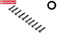 TLR245008 Inbus normale kop M2-L10 mm, 10 st.
