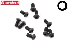 TLR255001 TLR Inbus Bolkop M2,5-L6 mm, 10 st.