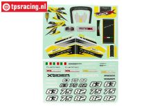 XR-FG8044YL X-Rider Flamingo Stickers Geel, set