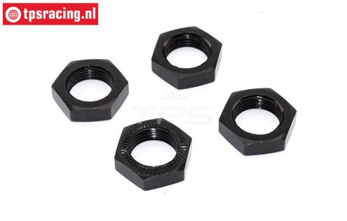 AR310449 ARRMA Alu-Wielmoer zwart 17 mm, 4 st.