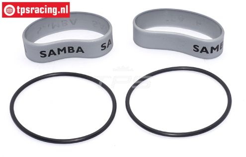 SAM4811S Samba uitlaat ringen Ø60-Ø70 Zilver, Set