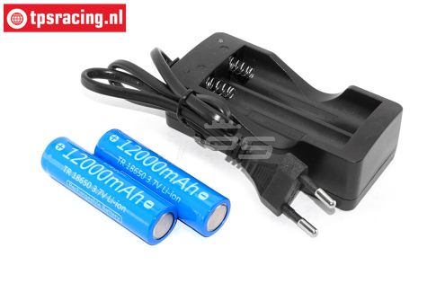 TPS12000 18650 Li-Ion accu 3,7 volt 12000 mHa, set