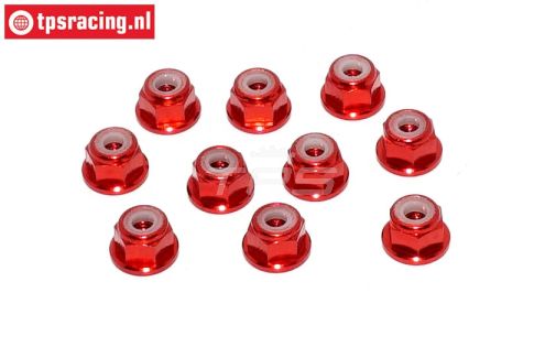 TPS1223/01 Aluminium borgmoer M3 Rood, 10 st.