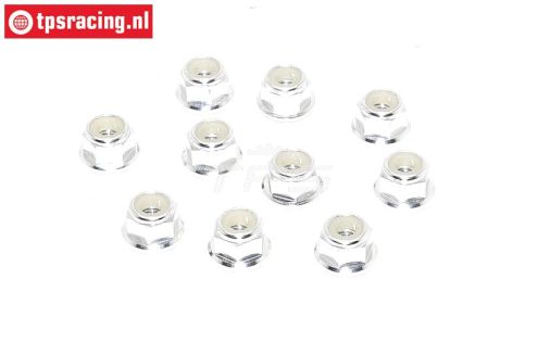 TPS1223/03 Aluminium borgmoer M3 Zilver, 10 st.