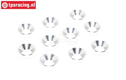 TPS1234/03 Alu verzonken ring Ø4 mm Zilver, 10 st.