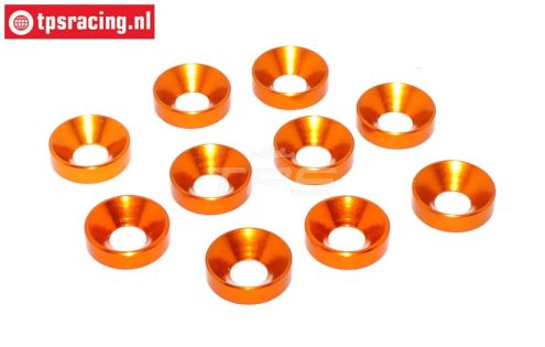 TPS1235/04 Alu verzonken ring Ø5 mm Oranje, 10 st.
