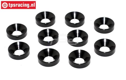 TPS1235/02 Alu verzonken ring Ø5 mm Zwart, 10 st.