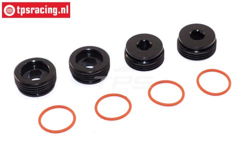 ARA330775 ARRMA Fusee moeren met O-ring, 4 st.