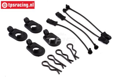 ARA390294 ARRMA Body clip met rubber 1/5, 4 st.