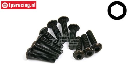 BWS56015 Inbus bolkop M3-L12 mm, 10 st.