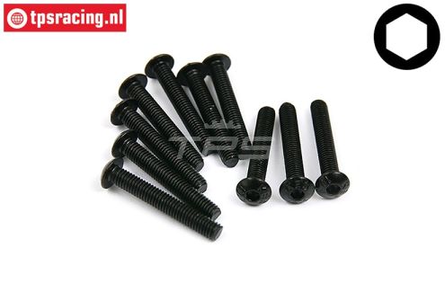BWS56016 Inbus bolkop M3-L20 mm, 10 st.