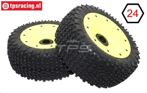 BWS69034/02 Mini-Pin zwart-geel Ø180-B75 mm, 2 st