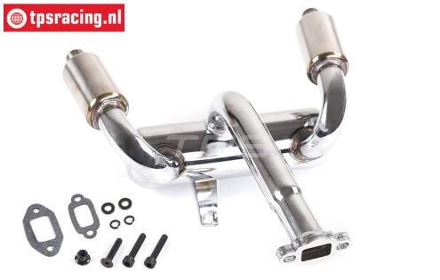 TPS8010 Dubbele Tuning uitlaat HPI-Rovan-King, Set