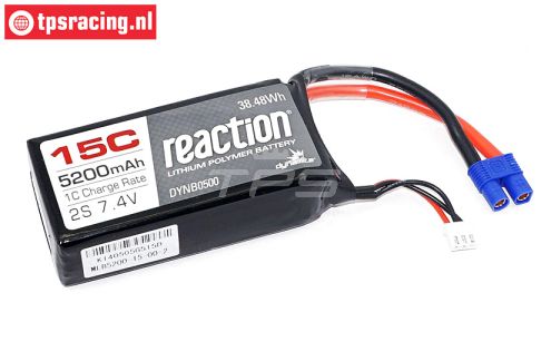 DYNB0500 2S LiPo accu Reaction 5200 mAh, 1 st.