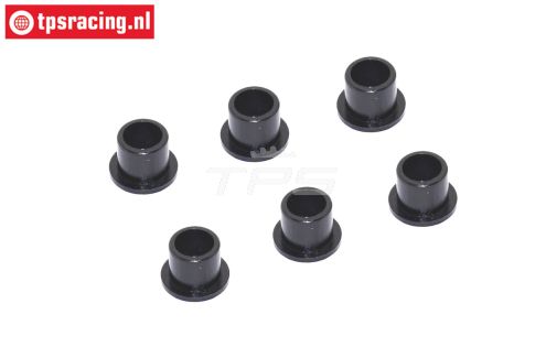 FG1097/01 Teflon lagerbus met rand Ø6-Ø8-H7,5 mm, 6 St.