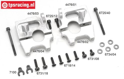 FG4476 Alu-Differentieel houder 2WD deelbaar, Set