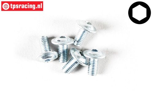 FG6717/06 Inbus bolkop flens M3-L6 mm, 5 St.
