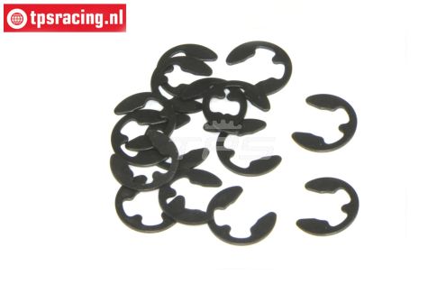 TPS6732/06 E-Clips zwart Ø6 mm, 15 St.