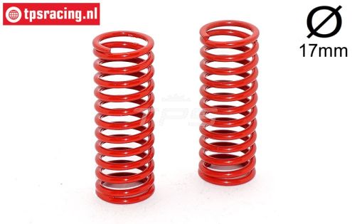 FG7183 Schokdemper veer Rood Ø17-Ø2,4-L58, 2 St.