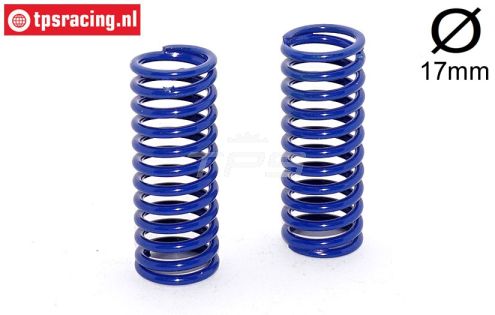 FG7184 Schokdemper veer Blauw Ø17-Ø2,5-L58, 2 St.