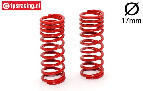 FG7194 Progr. Schokdemper veer rood Ø17-Ø2,4-L58, 2 St.