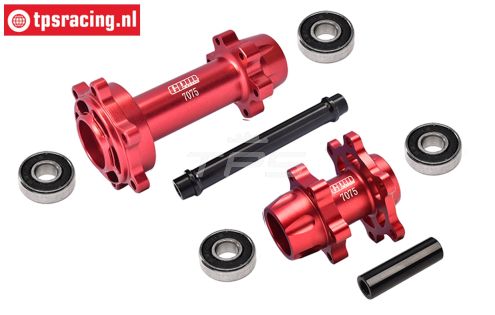 MX0067-R PROMOTO Alu wiel assen Rood, set