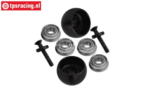 MX040-BK PROMOTO Zij steun rollen Zwart, Set
