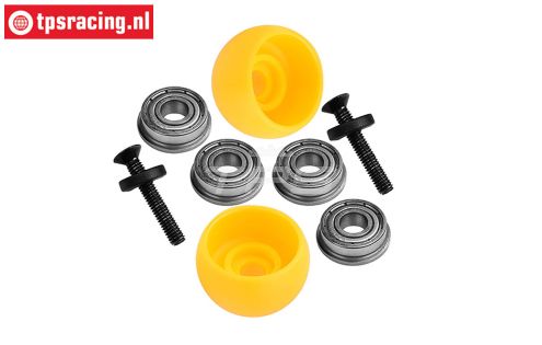 MX040-Y PROMOTO Zij steun rollen Geel, Set