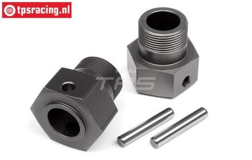 HPI102157 Wiel as achter Gun-Metal, 2 st.